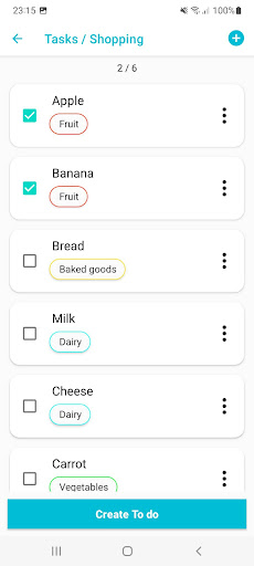 List Up - To do & Task list Screen 2