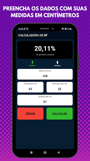 Calculadora de BF Screen 2
