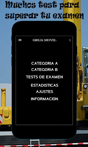 Android application Test Grúa Móvil Autopropulsada screenshort