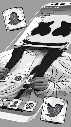 Android application Marshmello Sketch Theme screenshort