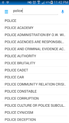 Police Dictionary Screen 2