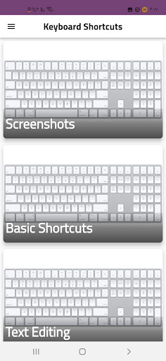 Keyboard Shortcuts Screen 3