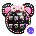 Cover Image of Télécharger Pink Mickey Diamond Bowknot – Thème du lanceur APUS  APK