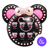 Pink Mickey Diamond Bowknot  -  APUS launcher theme icon