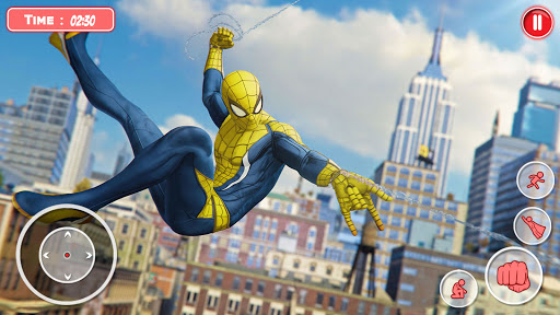 Flying Super Spider Rope Hero: Gangster Crime City  apktcs 1