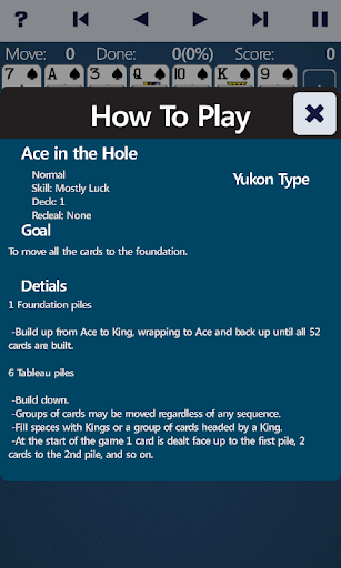 Ace In The Hole Solitaire Screen 3