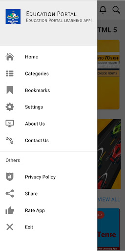 Education Portal Learning App Screen 3