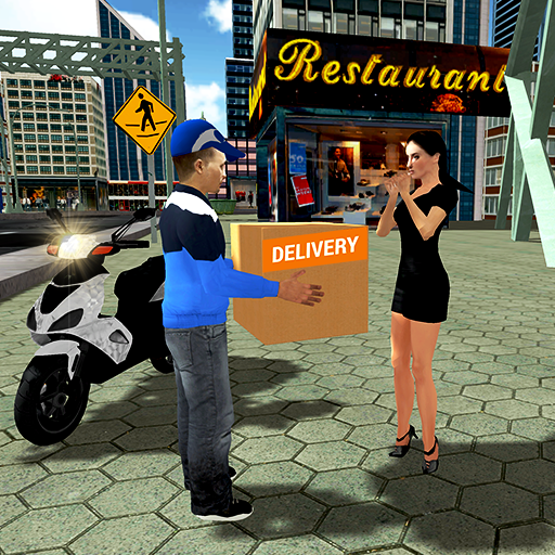 City Courier Delivery Rider logo