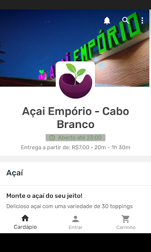 Android application Açai Empório - Cabo Branco screenshort