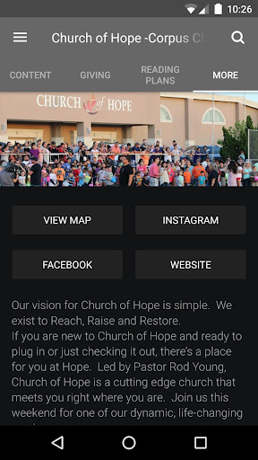 Church of Hope CC Screen 3