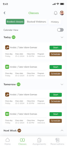Android application dClass screenshort