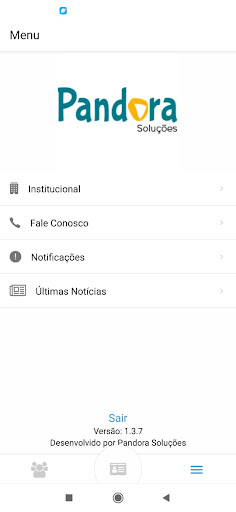 Android application Pandora App Sindical screenshort