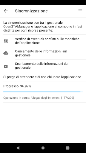 Android application OpenSTAManager screenshort