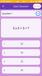 P-DMAS : Math Quiz