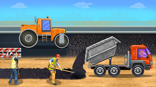 Road Building Truck Games