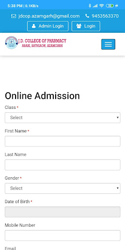 JD College of Pharmacy Abari Screen 2