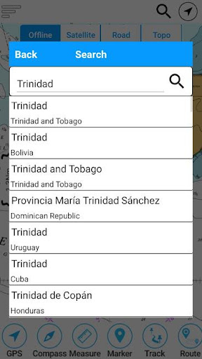 Trinidad and Tobago GPS Charts Screen 2