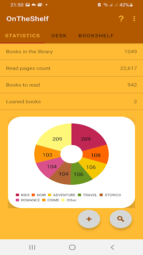 Android application OnTheShelf All your books screenshort