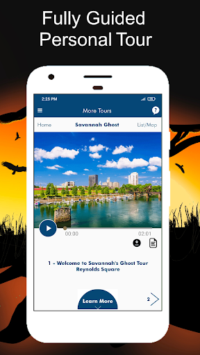 Android application Ghosts of Savannah Tour Guide screenshort
