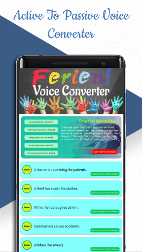 Android application Active to passive voice conver screenshort
