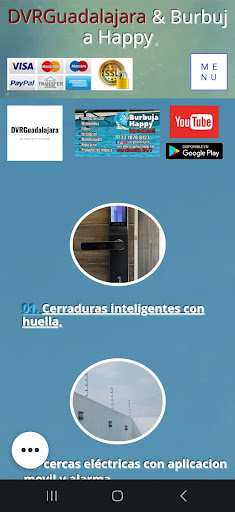 Android application albercas burbujahappy screenshort