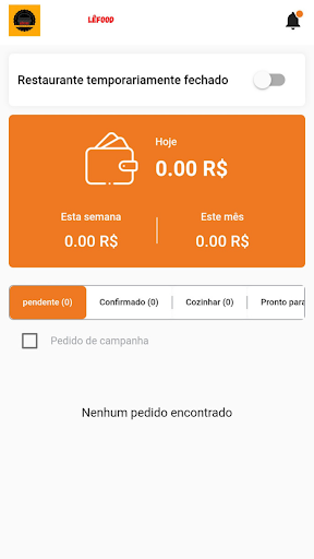 Android application Parceiros Lefood screenshort