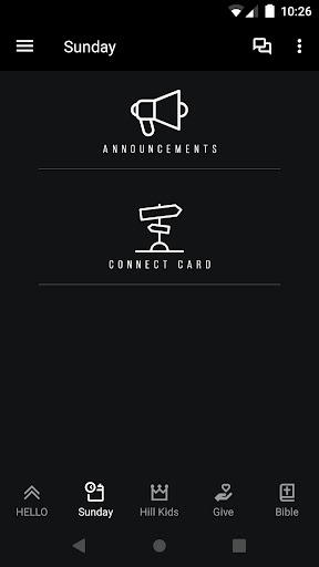 The Hill Church App Screen 2