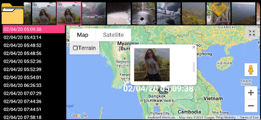 Photo album GPS mapping tool Screen 2