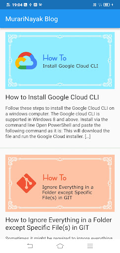 Android application WP Blog Reader screenshort