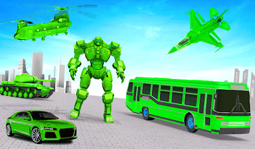 Army School Bus Robot Car Game 9 APK + Mod (Unlimited money) untuk android