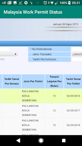 Foreigner Worker Status(Malays Screen 3