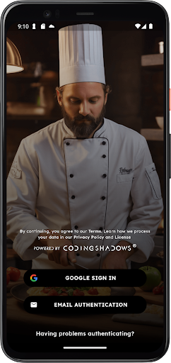Android application Personal recipe book screenshort