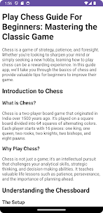 Play Chess Guide For Beginner