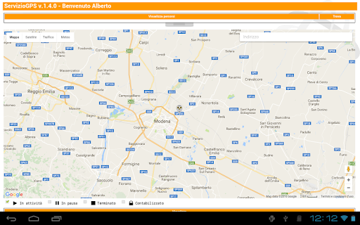 ServizioGPS Manager Screen 3