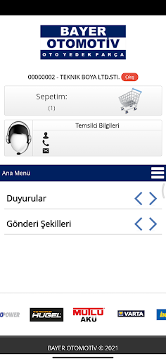 Bayer Otomotiv B2B Screen 3