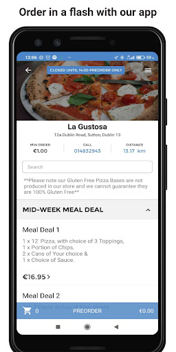 Android application La Gustosa screenshort