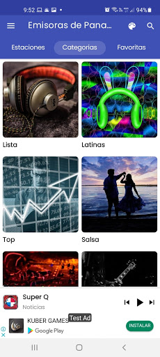 Android application Panama radios live screenshort