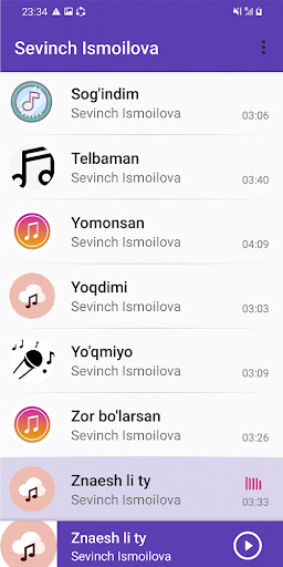 Sevinch qoshiqlari Screen 3