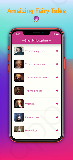 Android application Great Philosophers : Audible H screenshort