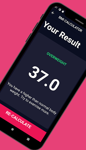 BMI Calculator - Ideal Weight Screen 2