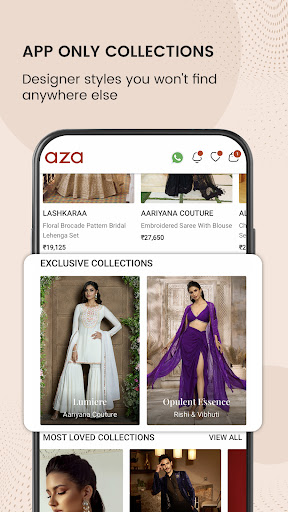 Android application Aza Fashions Designer Clothing screenshort