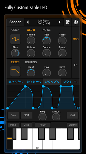Shaper - Synthesizer Screen 2
