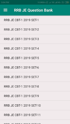 Android application RRB JE 2019 CBT-1 Question Ban screenshort