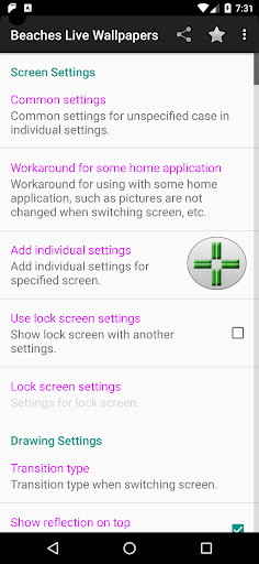 Android application Beaches Live Wallpapers screenshort