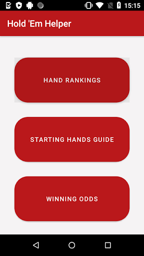 Android application Hold 'em Helper screenshort