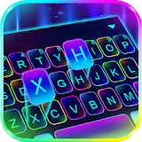 Sparkling Neon 3d Keyboard Theme icon