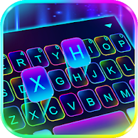 Тема для клавиатуры Sparkling Neon 3d