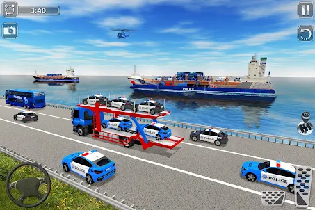 Police Car Transport Games 3d