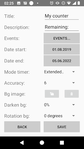 DMB Counter: countdown timer Screen 2