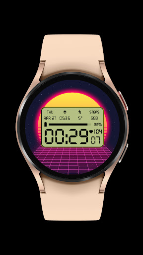 SynthWave Watch Face Screen 2